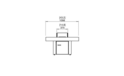 Ecosmart Fire Gin 90 (Chat)Fire Pit Table - Graphite Finish / Black Burner - ESF.O.GIN.90.C.GH.B